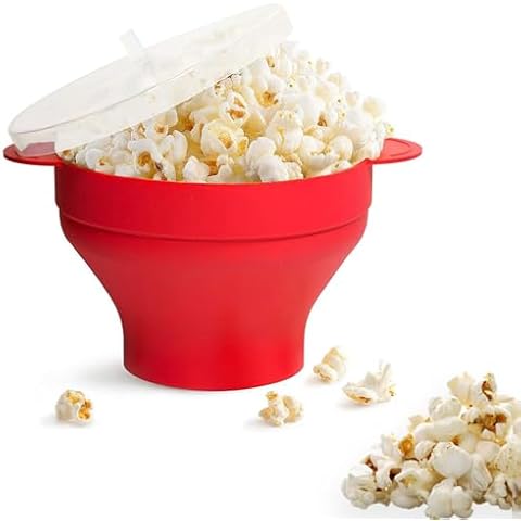 SVUPUE Microwave Popcorn Maker with Lid Cover
