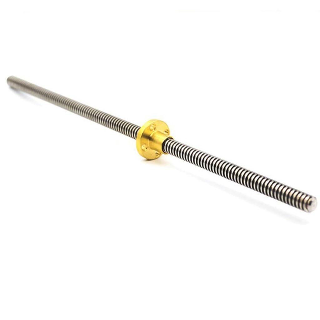 Stainless Steel Threaded Screw Rod,1pcs Stainless Steel T10, Length 100mm-1000mm Lead 2 3 4 8 10 12 Trapezoidal Spindle Screw and Nut(Lead 12MM-1000MM)