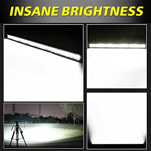 Image of Slim LED Light Bar 30 Inch, AKD Part 252W Super Slim Offroad Driving Light Spot Flood Combo Ultra Slim Grille Bumper Light for Trucks UTV SUV Toyota Chevy Ram Subaru RZR Roof