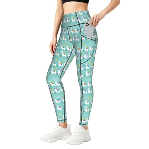 Pantalones de yoga para mujer elásticos de entrenamiento con estampado