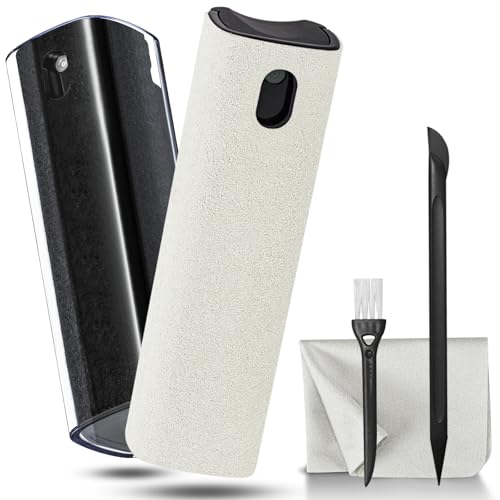 walrfid 2Pcs Laptop Cleaner, Computer Screen Cleaner Spray and Wipe, Electronics Laptop Cleaning Kit for iPad, iPhone, Cellphone, Monitor, MacBook Pro, Car Display, Tablet, TV, Kindle, Black Cream