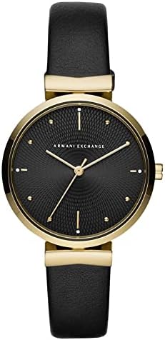 Armani Exchange Women Analogue Quartz Watch with Leather Strap AX5903