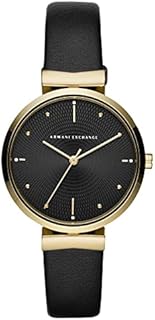 Armani Exchange Women Analogue Quartz Watch with Leather Strap AX5903
