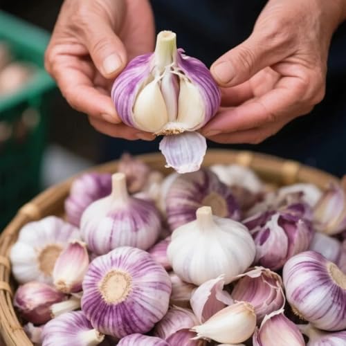 Semillas de ajo resistentes, jardín del balcón Allium sativum, ajo para, semillas de invierno balcón invernadero resistentes para el jardín 500pcs