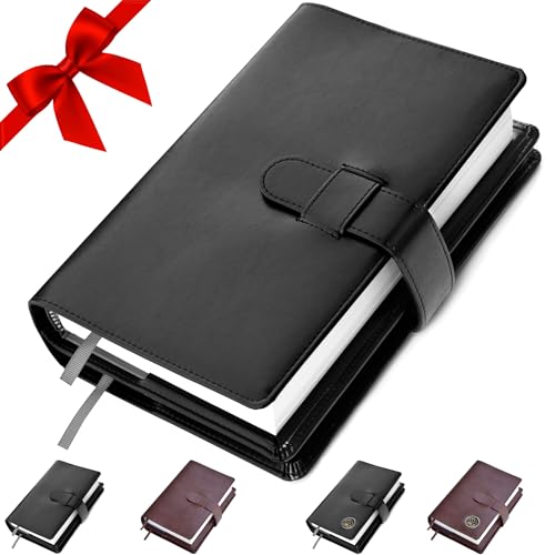 GalileoÂ® Double AA Big Book Cover & 12 Steps & 12 Traditions | Alcoholics Anonymous (Plain/Black)