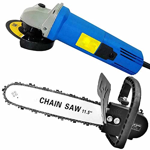 Image of MLD 11000r /min 220V 850W Power Tools Electric Corded Angle Grinder Machine with Saw Converter Chain Saw Adapter Multifunction Chainsaw Bracket Attachment (Combo Set, 850watt, 11000RPM)