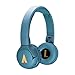 Produktbild POGS Kinder Kopfhörer Bluetooth The Gecko, Faltbare On-Ear Kopfhörer mit Gehörschutz für Kinder, Musik-Sharing Funktion, Kabellos (Blau)