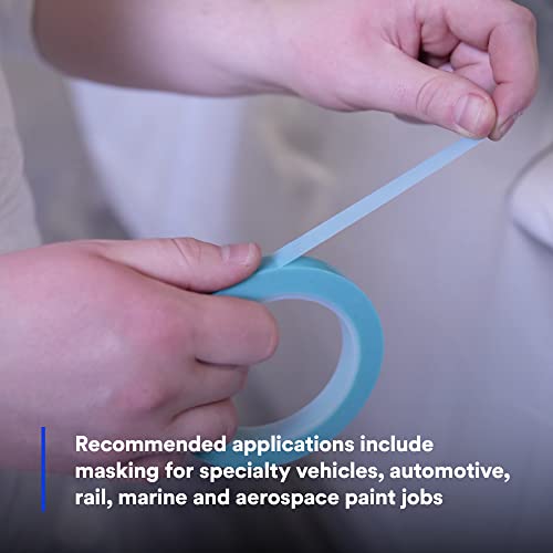 3M Scotch Hochtemperatur-Farblinienband, 4737 T, 25,4 mm x 33 m, 0,13Mm, Blau/Transparent (36-er Pack)