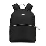 Stylisch Pacsafe Stylesafe Backpack, großer Daypack für Damen, Anti-Diebstahl Tasche, Schulterrucksack mit Diebstahlschutz, Sicherheits-Features - 12 Liter, Uni, Black / Schwarz