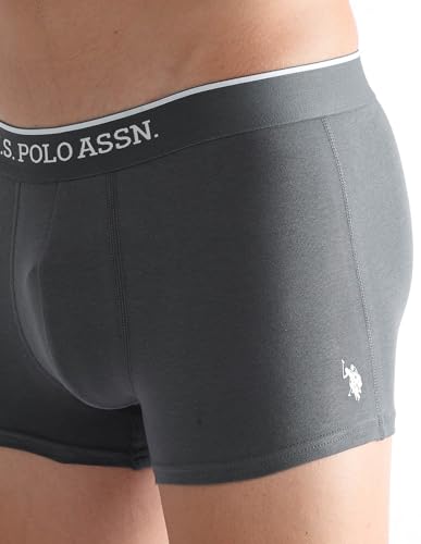 Image of U.S. Polo ASSN. Mens ET004 Anti Microbial Cotton Stretch Essential Underwear Trunk -Pack of 2