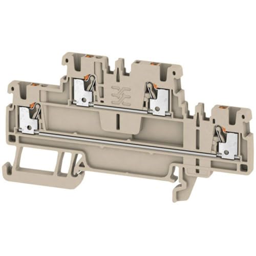 Bornes de passage double étage Weidmüller A2T 1.5 en lot de 50 pièces coloris beige