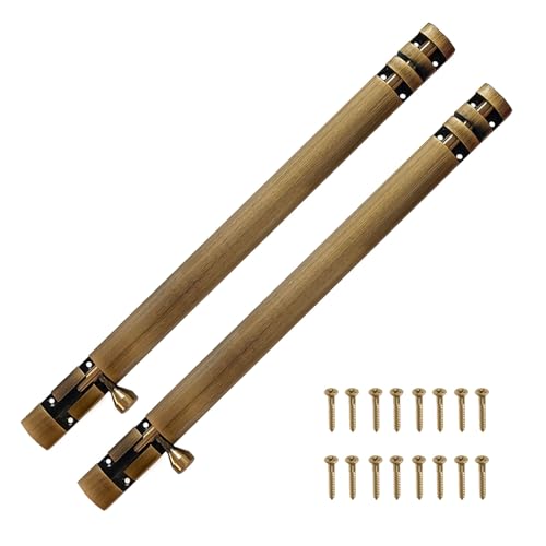 Image of VOLO Aluminium Tower Bolt with Stainless Steel Rod - Heavy Duty Door & Window Latch for Home and Office | Main Door Tower Bolt | Kundi /Chitakini | Pack of 2 Pieces (Antique Brass, 12 Inch)