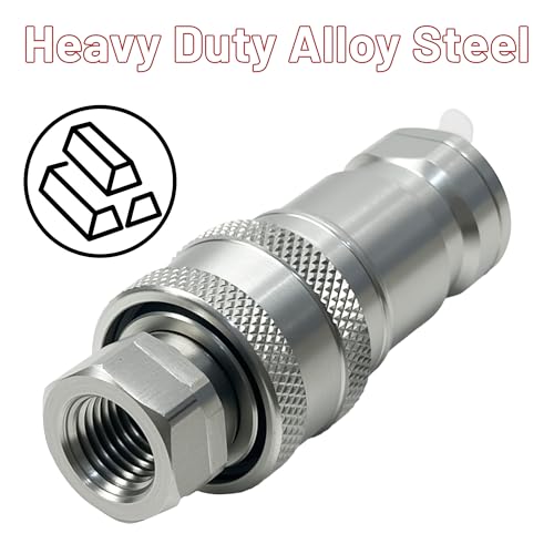 Image of Replacement for Kubota 7J612-66323 K2581-66220 Hydraulic Quick Coupler Set, 1 /4 inch NPT Thread, Male & Female Coupler, Fit for BX B L Series Tractors