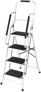 3 Step Ladder or 4 Step Ladder with Handrails or Ladder Tool Caddy - 4-Step Ladder