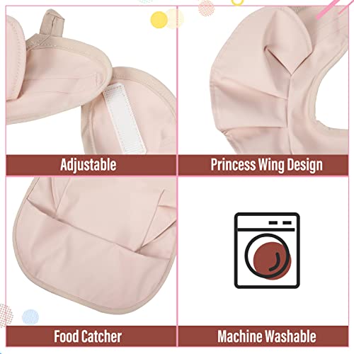 Jagely 3 Pcs Baby Bib For Eating Waterproof Baby Bib Baby Girl Food Bib Washable Toddler Bib Soft Feeding Bib With Food Catcher For Baby Boy Or Girl Eating Travel Home Supplies #TOP3