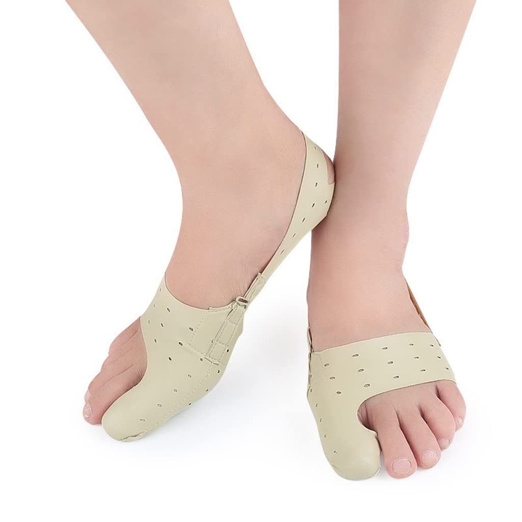 Corrector de juanetes, dispositivo transpirable para el dedo gordo del día y la noche, corrección de cuero, herramienta para el cuidado de los pies alisadora unisex, suministros separadores de Hallux