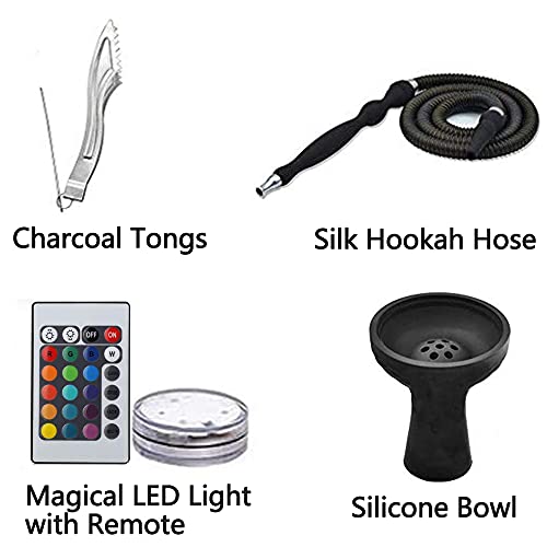 Shisha-Set aus Mikro-modernem Acryl, Shisha-Set mit Wasserschlauch, große Wolke mit zeremischer Hookah-Schale und buntem… – Bild 3