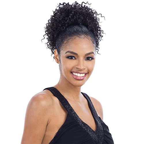 Pop Bell (4 Medium Brown) - Freetress Equal Synthetic Drawstring Ponytail & Bang #TOP3