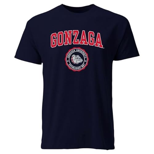 Barnesmith Short-Sleeve T-Shirt Gonzaga University Bulldogs, Heritage, Navy, Large