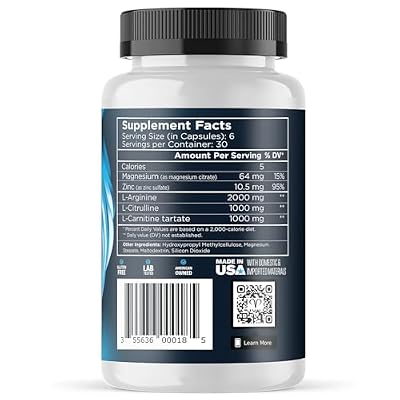 Promescent VitaFLUX Nitric Oxide Supplements for Men, Fast Acting Male Enhancing Pills for Stamina, Size & Performance, L-Arginine L-Citrulline L-Carnitine (30 Servings)