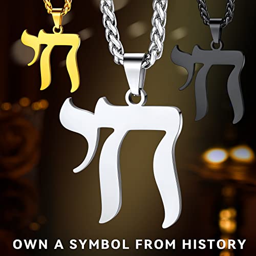 FaithHeart David of Star Necklace for Men Women, Jewish Star Pendant Necklace Stainless Steel Hebrew Amulet Jewelry, Gift Box2