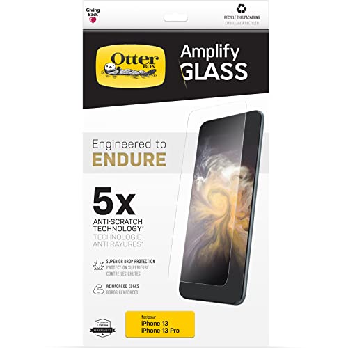 Protecteur d'écran OtterBox iPhone 13 Pro en verre trempé ultra résistant transparent anti-rayures