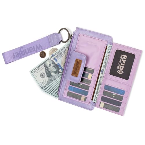 Image of Montana West X Wrangler Wallet for Women Ladies Female Card Cases & Money Organizers Wristlet with Wallet Large Clutch with Coin Purse Smooth Zipper and Rfid Lining