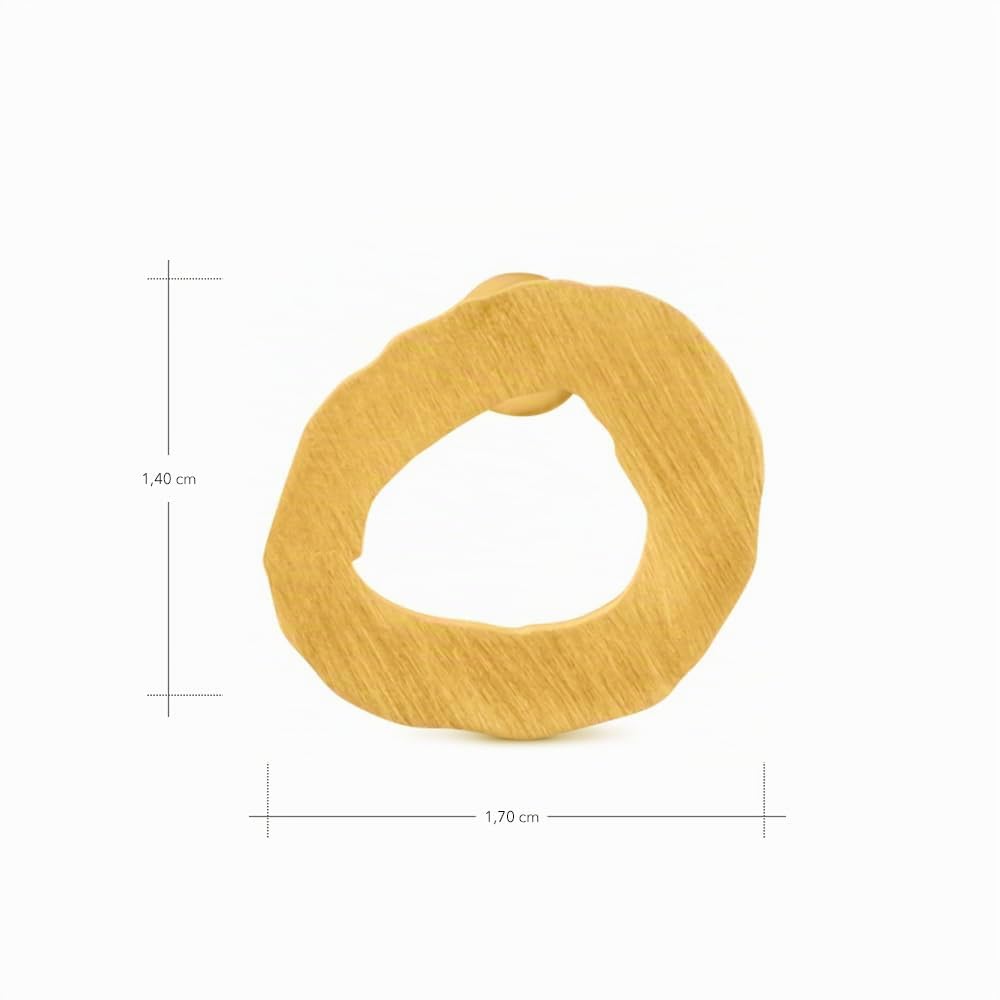 PENDIENTES DORADOS MIRÓ JEWELRY | Diseñado por Joidart | Colección Miró | Metal con baño de oro de 24 K
