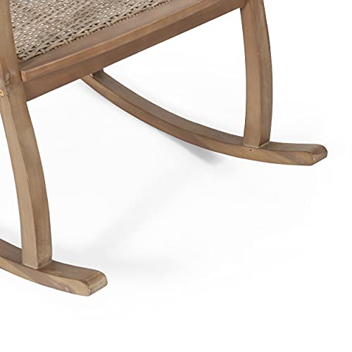 Christopher Knight Home 315648 Welby Rocking Chair, Multi Light Brown + Light Brown #TOP3