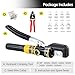 IBOSAD Hydraulic Crimping Tool with 9 Dies - Battery Cable Crimper Tool & Wire Rope Crimping Tool for 12 to 2/0 AWG, 1/16