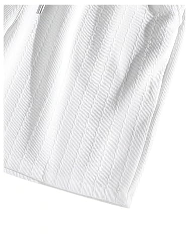 GORGLITTER Men's Vacation Beach Outfits Textured Short Sleeve Tee and Shorts Sets Tracksuit3