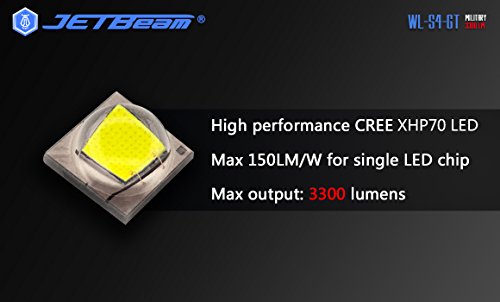 image for Jetbeam WL-S4-GT Searchlight/Flashlight -CREE XHP70 LED - 3300 Lumens 