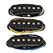 LYWS Set of 3PCS Alnico 5 Alnico V Single Coil Pickup SSS for ST Strat Style Guitar Black
