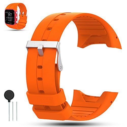 iFeeker Für Polar M400/M430 GPS Smart Uhrenarmband, Zubehör Weiche Silikon Gummi Ersatz Armband Armband Sport Armband für Polar M400/M430 GPS Uhr, Orange Cover
