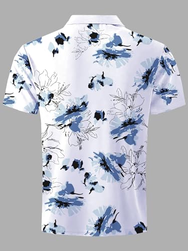 Image of Noble Monk Men's Cotton Regular Fit Polo Neck Printed Half Sleeve T-Shirt