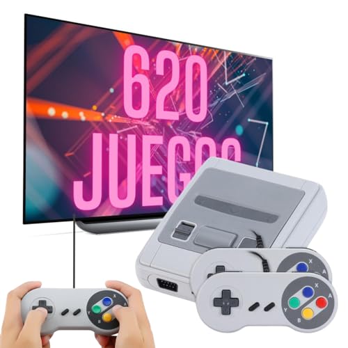 BLUETRENDS Mini Consola Clasica Arcade 620 Juegos Videojuegos Retro Clasicos años 80 y 90 videoconsola Arcade para 2 Jugadores conexion AV