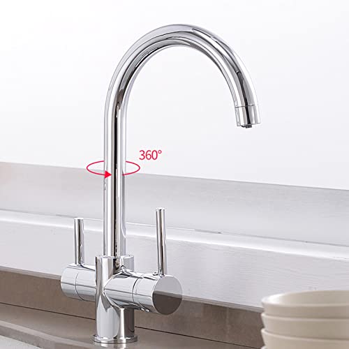 Mitigeur de cuisine 3 en 1 eau potable et bec rotatif chrome - 5