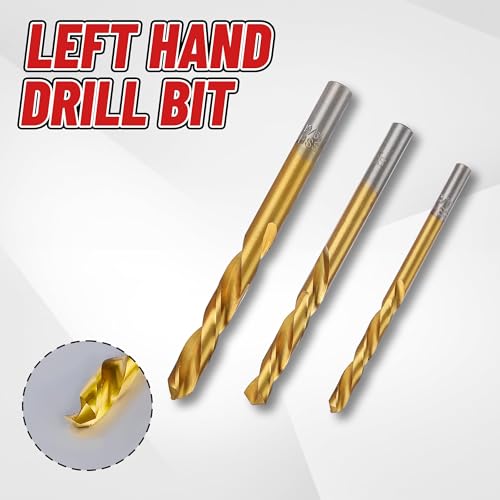 UYECOVE 18Pcs Screw Extractor and Left Hand Drill Bit Set, Easy Out Broken Bolt Remover Reverse 6542/4341 HSS Steel Cobalt, Bolt Extractor Kit for Remove Stripped Screws, Damaged Bolts Studs - Thumbnail 3