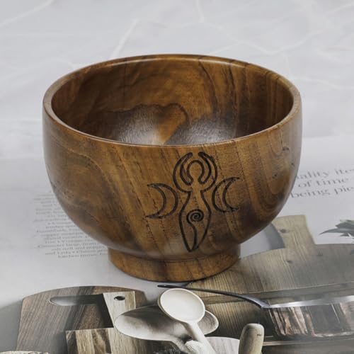 Cuenco de madera redondo STOBAZA decoracion natural para el hogar y ofrendas en templos zen 6