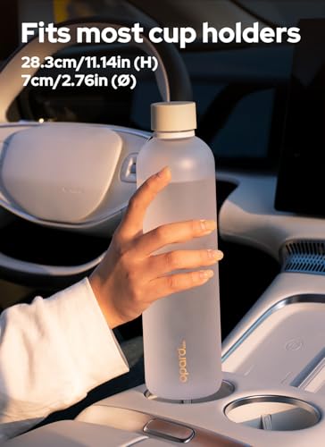 Image of Opard Slim Water Bottle 32oz, Dishwasher Safe Plastic Water Bottle BPA-Free, Leakproof Screw Top, Cream White, Reusable for Travel School Sport Gym Hiking