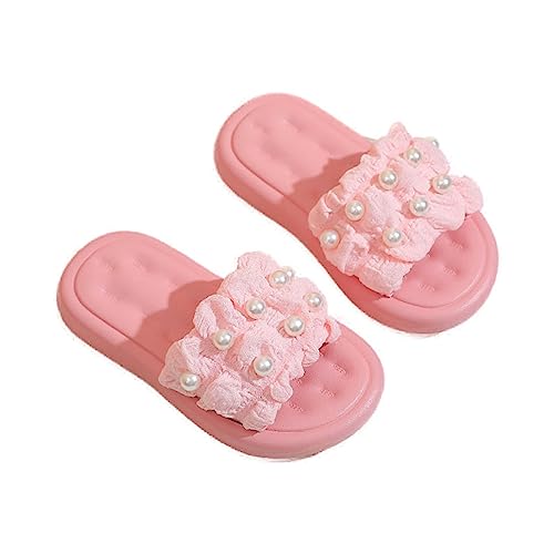 Toddler Sandals Toddler Baby Girl Slippers Open Toe Slippers Girl House Shoes Baby Soft Soled Pearl Toddler Girl