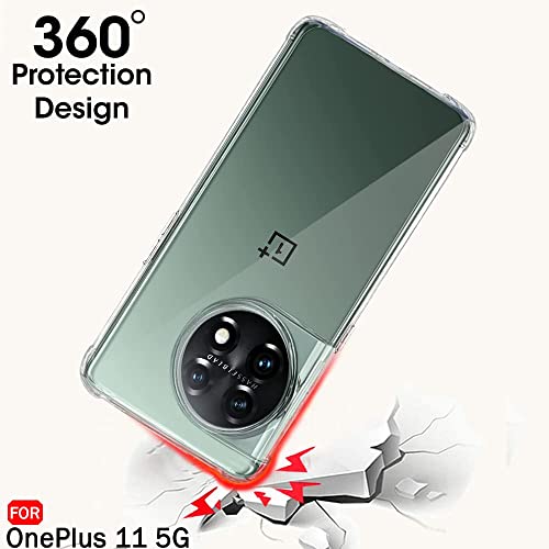 Image of TheGiftKart Crystal Clear Back Cover Case for OnePlus 11 5G | 360 Degree Protection | Shock Proof Design | Transparent Back Cover Case for OnePlus 11 5G (PC & TPU, Transparent Bumper)