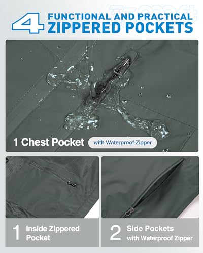 Image of 33,000ft Packable Rain Jacket for Women Waterproof Raincoats with Hood