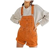 Mono Vaquero Peto Corto Mujer Jumpsuit Moda Casual Petos Deporte Fitness Pantalones Cortos Peto Jeans Rompers Fiesta Slim Fit Mezclilla Camiseta sin Manga Denim Cómodo Bolsillos Verano 2025