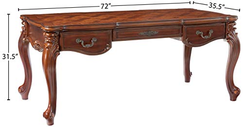 ACME FURNITURE Versailles Cherry Oak Executive Desk