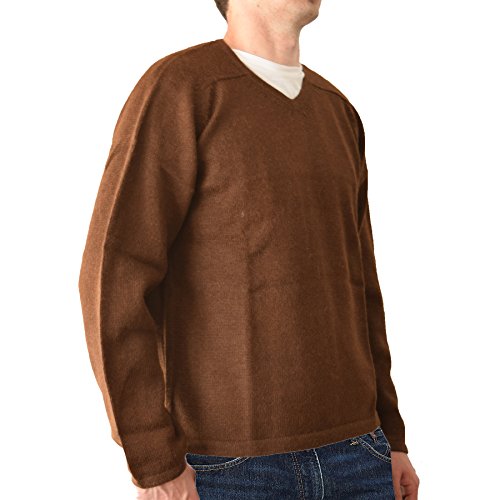 Men's Handmade 100% Alpaca Wool V-Neck Sweater2