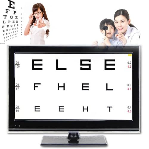 Image of Visual Acuity Chart, LCD Vision Chart with Remote Control, 300+ Visual Targets, 21.5-inch Large Screen Display, 1-6.5m Distance Adjustable, Can Be Placed /Wall Mounted