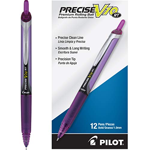 Stylos violets Pilot Precise V10 RT pour organiser votre bullet journal