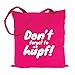 Produktbild JUNIWORDS Jutebeutel - Wähle eine Farbe -"Don't forget to hüpf!" (Beutel: Pink, Text: Weiß)