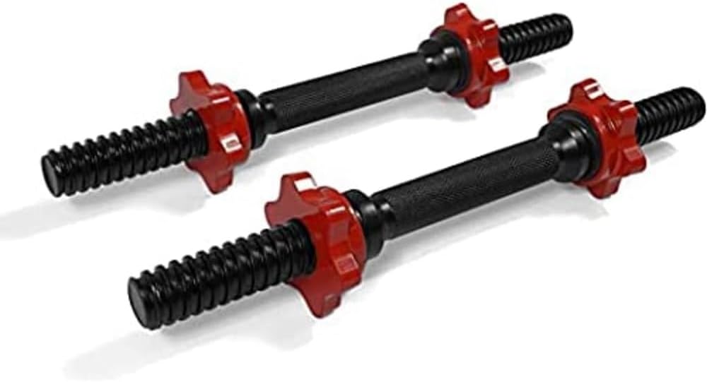 Yes4All Kurzhantelstange, Kurzhantel-verbindungsstange, Länge 35cm,40cm - Ø 25mm, Länge 40cm - Ø 30mm, mit 4 Sternverschlüsse, Verstellbare Hanteln - Hantelstangen, Hantelgriffe, Gummi, Chrom